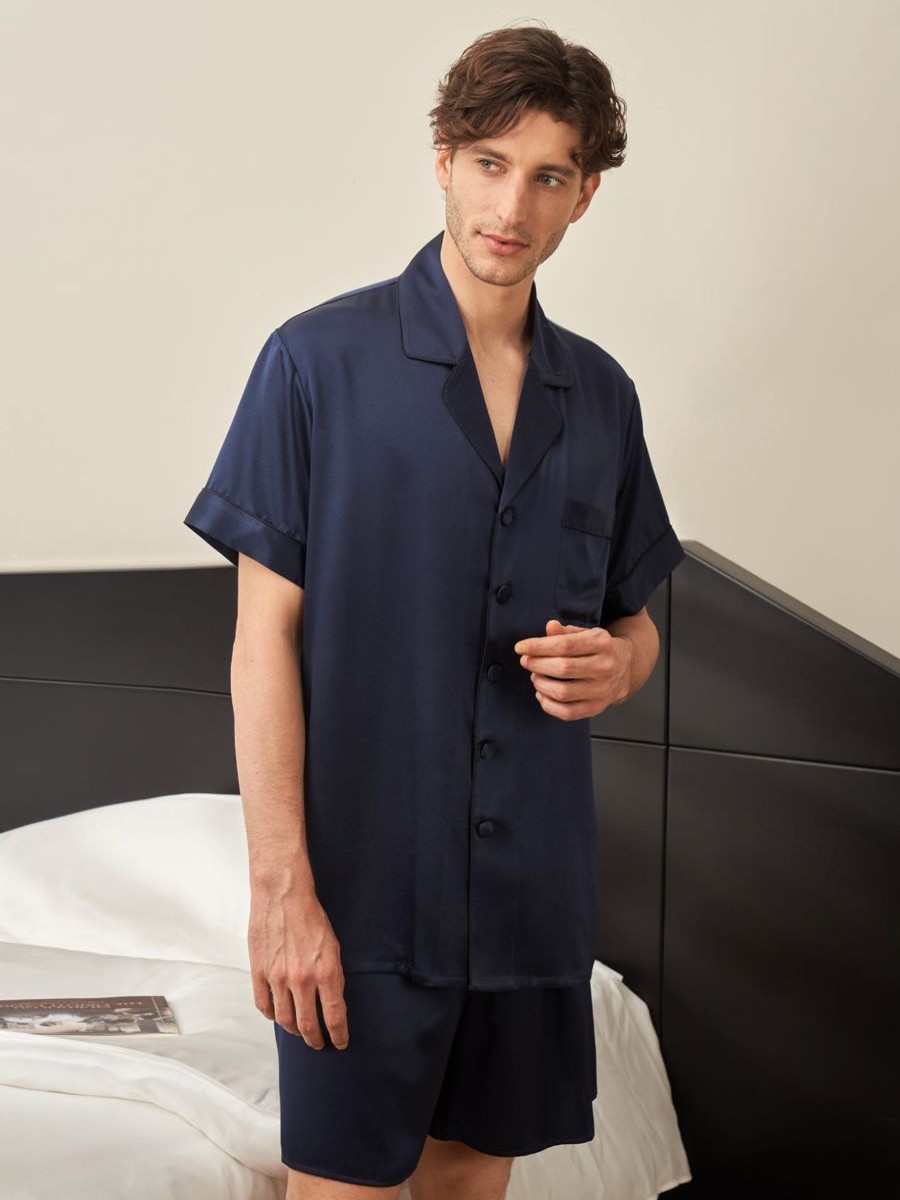 LilySilk Men's Silk Long Pajama Set 22 Momme Natural Soft Pure Silk  Sleepwear : : Clothing, Shoes & Accessories